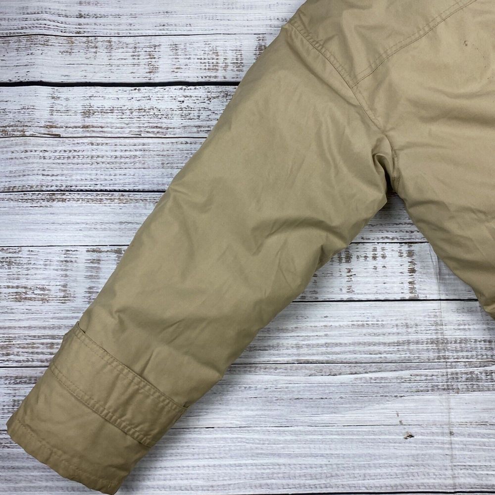VTG GANDER MOUNTAIN Beige Duck Down Puffer Jacket Coat Men's Medium Toggle Front - Picture 6 of 13